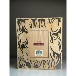 Gold Metal Tulip Pattern Picture Frame 3.5 X 5 HomeTrends